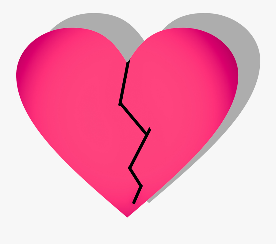 Broken Hart Clipart Vector Free Picture - Heart, Transparent Clipart