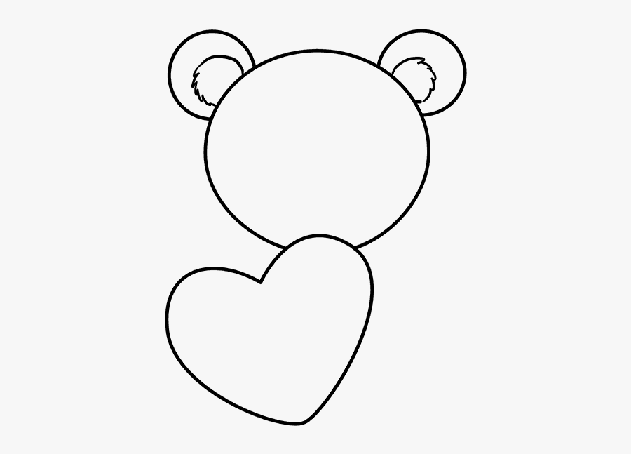 How To Draw Teddy Bear With Heart - Draw Teddy Bear, Transparent Clipart