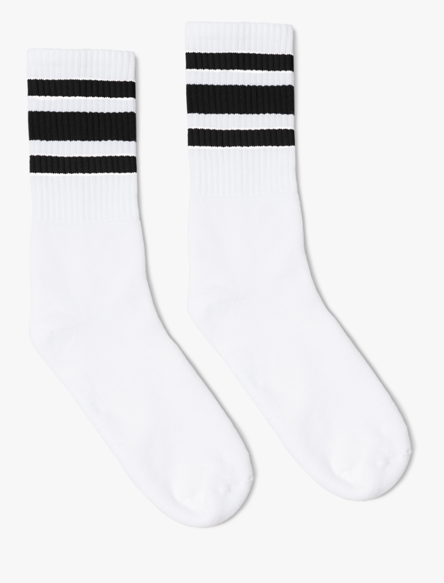 Gc52 White Blk - Sock, Transparent Clipart