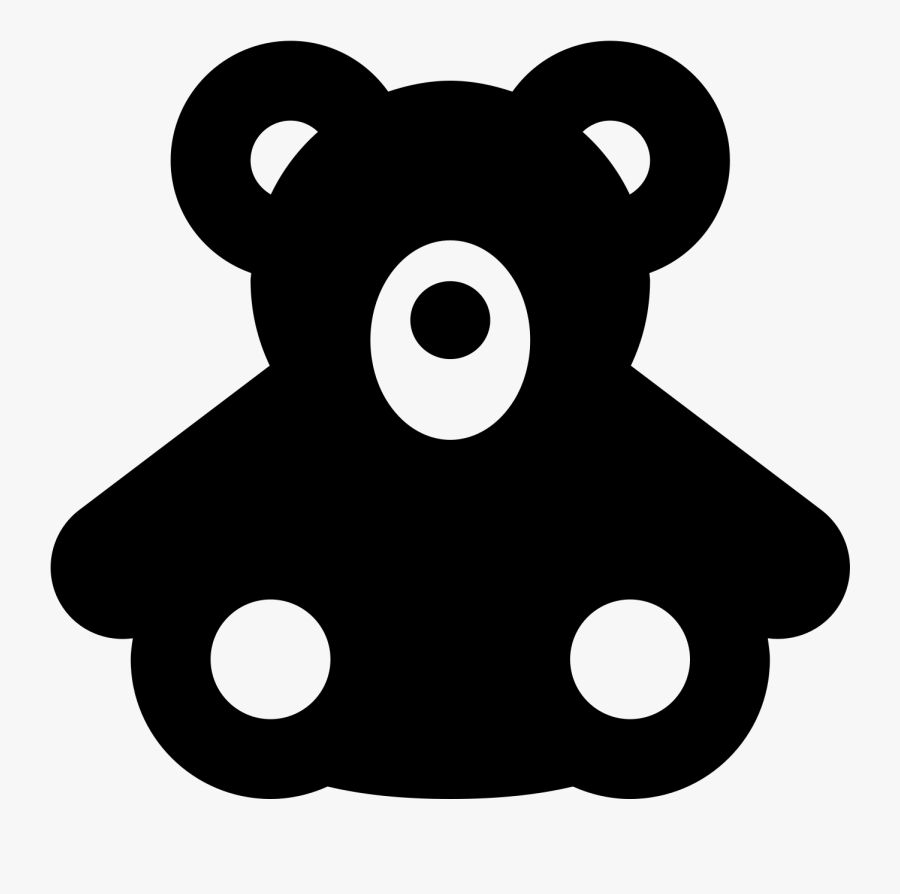 Transparent Teddy Bear Clipart Black And White - Icono Oso De Peluche, Transparent Clipart