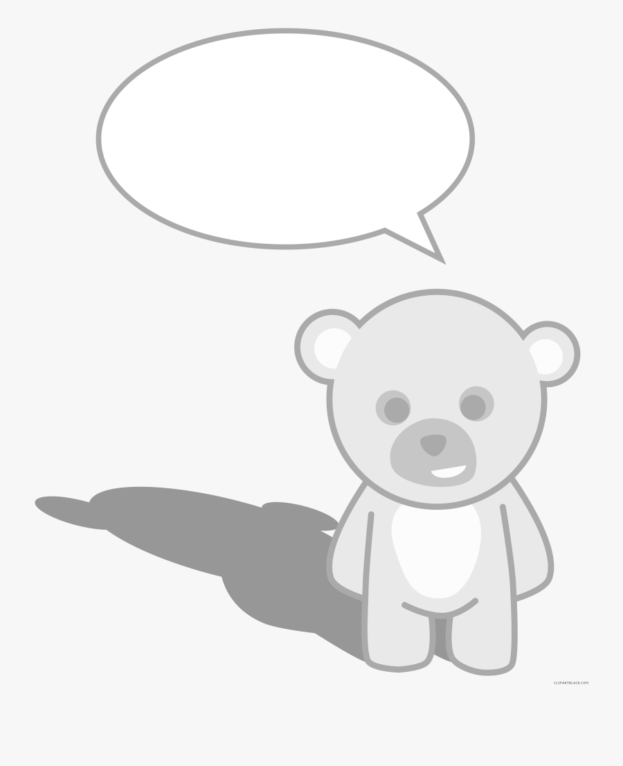 Cute Bear Animal Free Black White Clipart Images Clipartblack - Cartoon, Transparent Clipart
