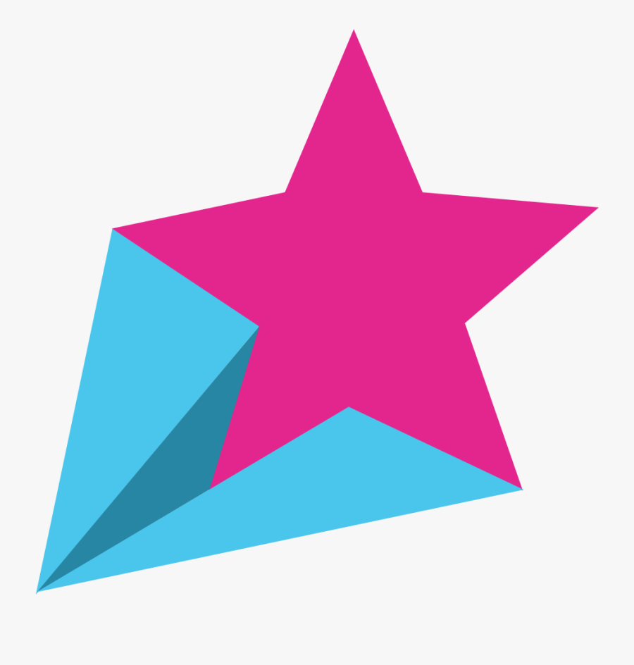 Stars Clipart Reward - Pink And Green Star, Transparent Clipart