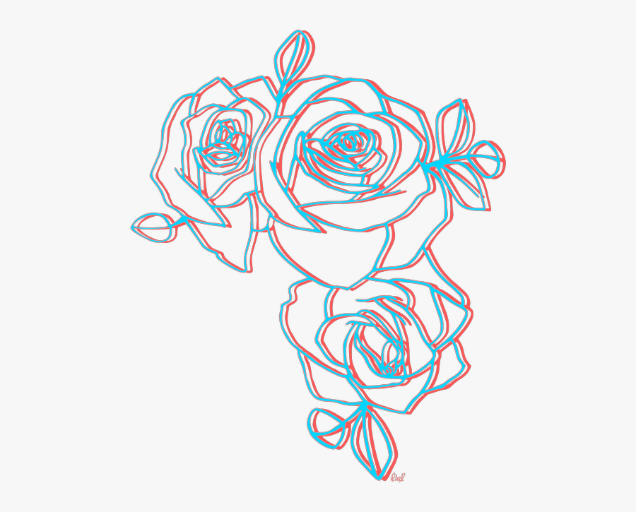 Rose Clipart Aesthetic - Aesthetic Rose Drawing Png, Transparent Clipart