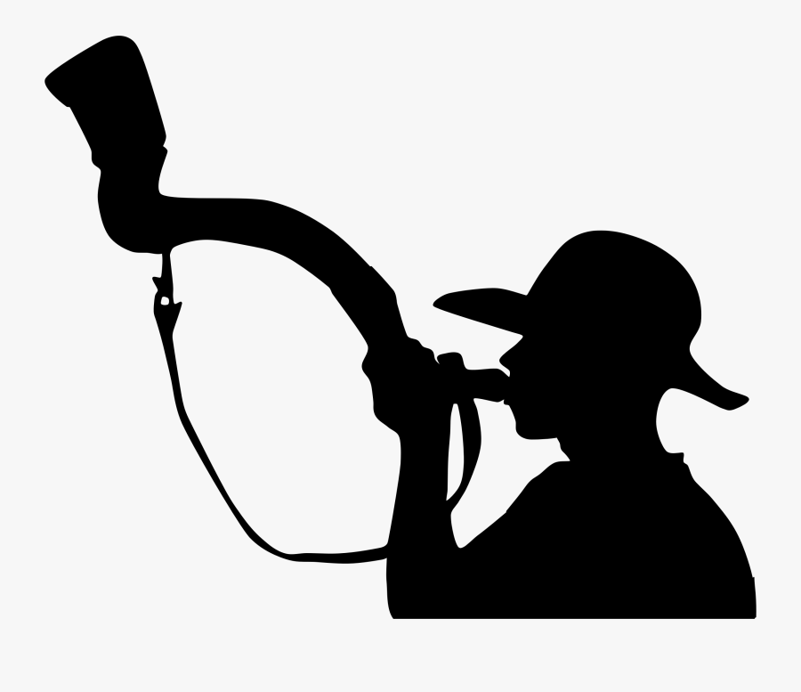 Clipart Man Blowing Horn - Man Blowing A Horn, Transparent Clipart