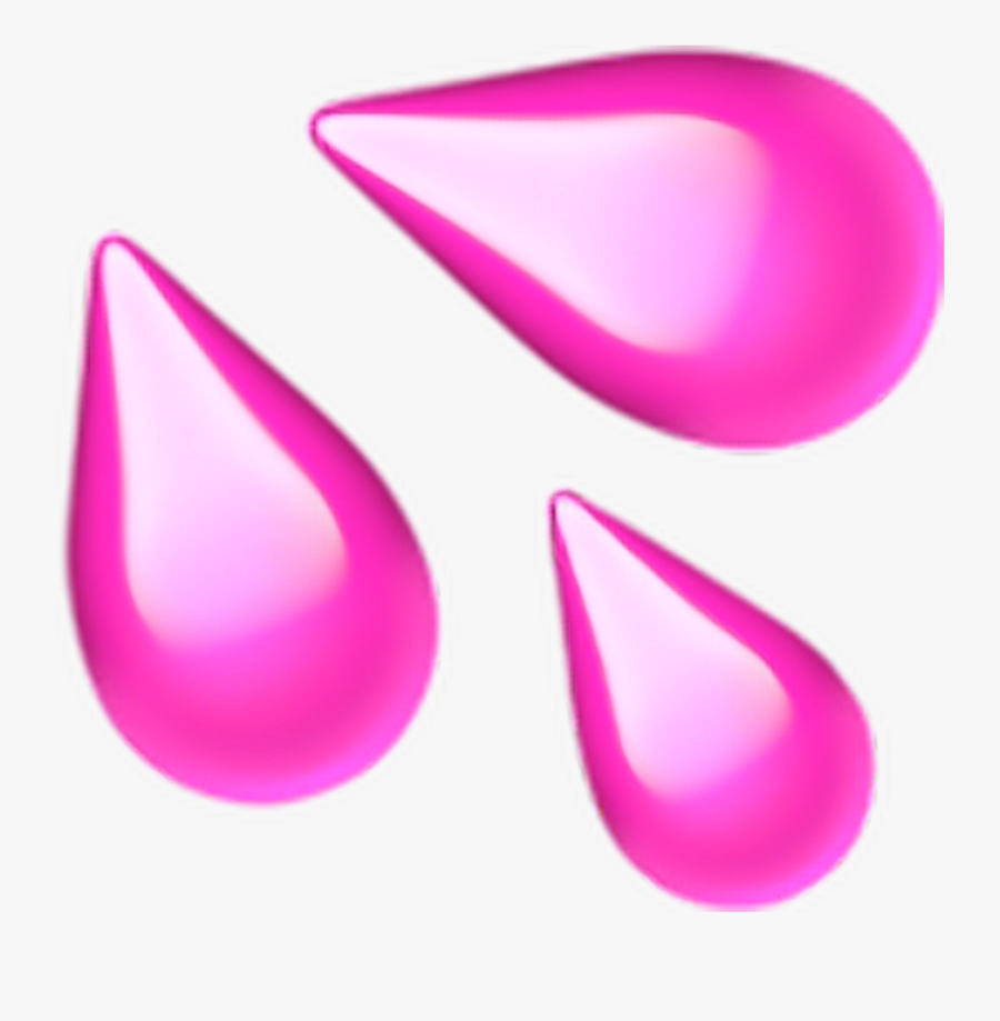 Tumblr Pink Png -pink Water Emoji Cute Aesthetic Overlay - Water Drop Emoji Png, Transparent Clipart