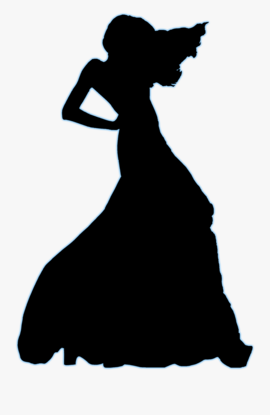 Woman Head Silhouette Clipart - Fashion Model Silhouette Dress, Transparent Clipart