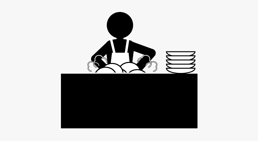 Mother A Lot Of - Wash Dishes Pictogram, Transparent Clipart
