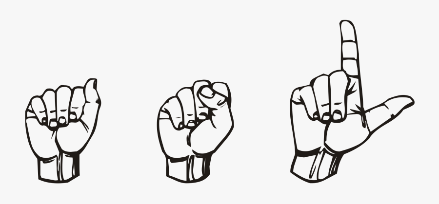American Sign Language Asl - Asl In Sign Language, Transparent Clipart