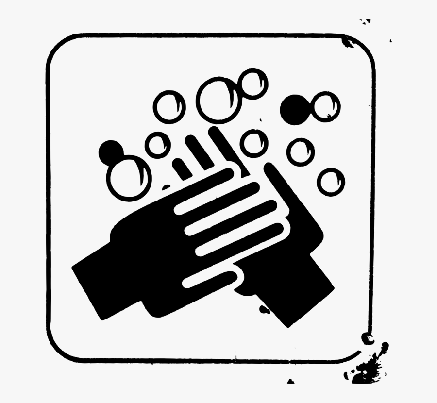 Transparent Washing Hands Png - Wash Hands Sign Black And White, Transparent Clipart