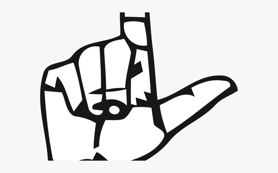 Transparent Asl Clipart - Hand Signal Letter L, Transparent Clipart