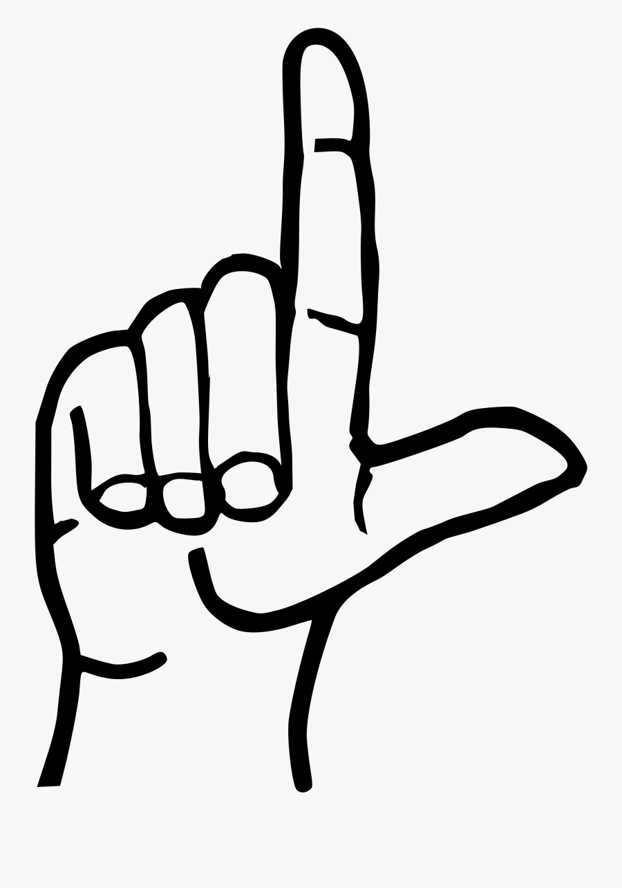 L In Sign Language Clipart , Png Download - L Sign, Transparent Clipart