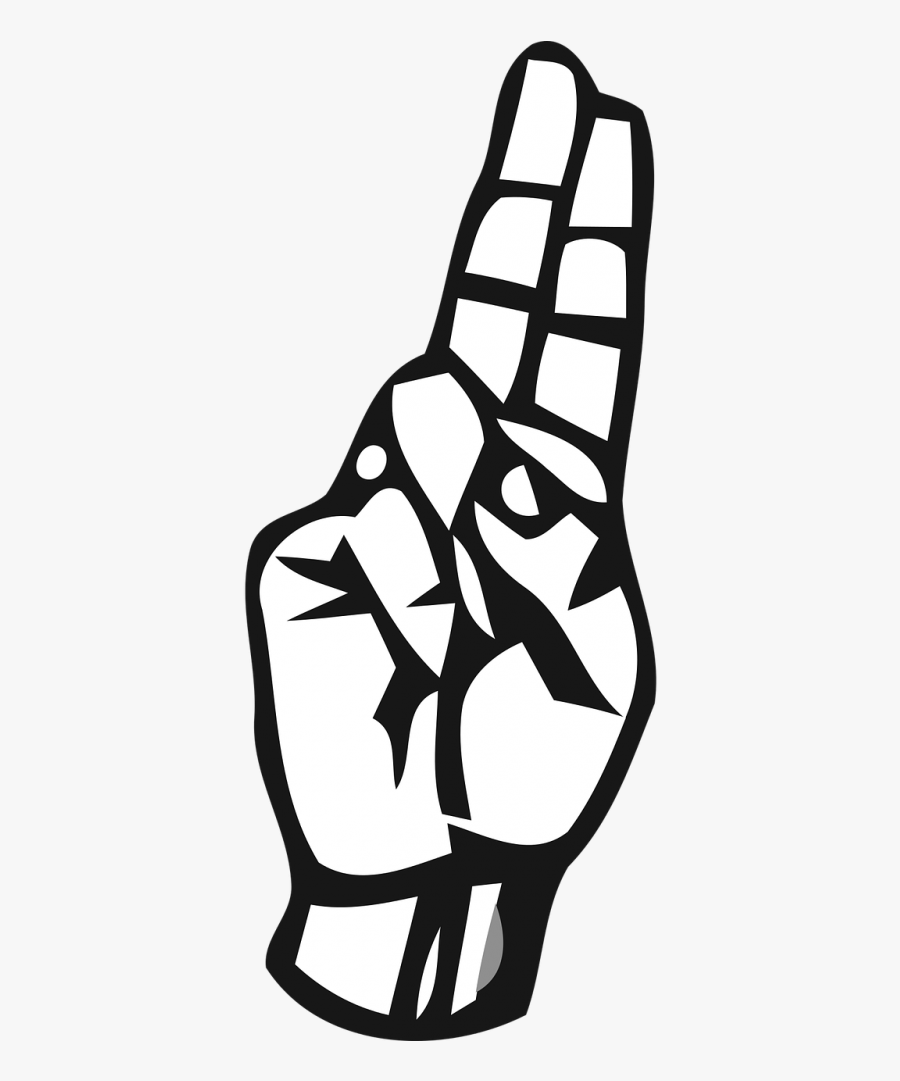 Sign Language Letter U Clipart , Png Download - U En Lenguaje De Señas, Transparent Clipart
