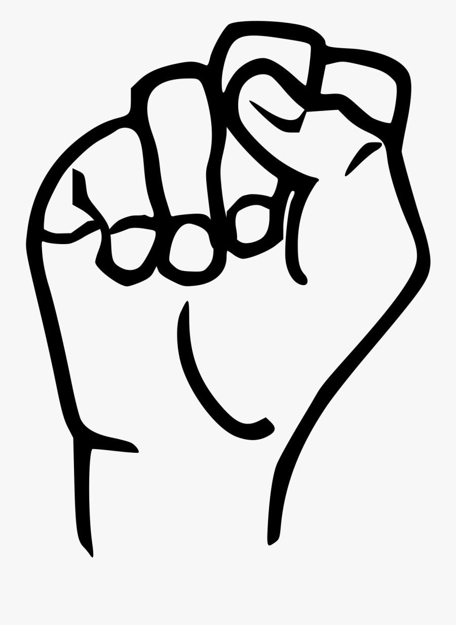 American Sign Language S, Transparent Clipart