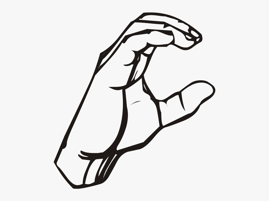 File Sign Language C - Sign Language Letter C, Transparent Clipart
