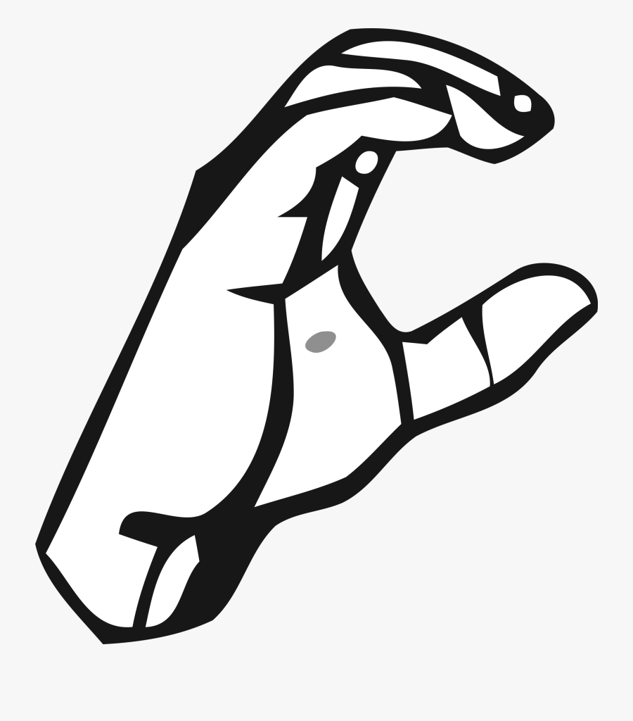 Transparent Gang Clipart - Sign Language Letter C, Transparent Clipart
