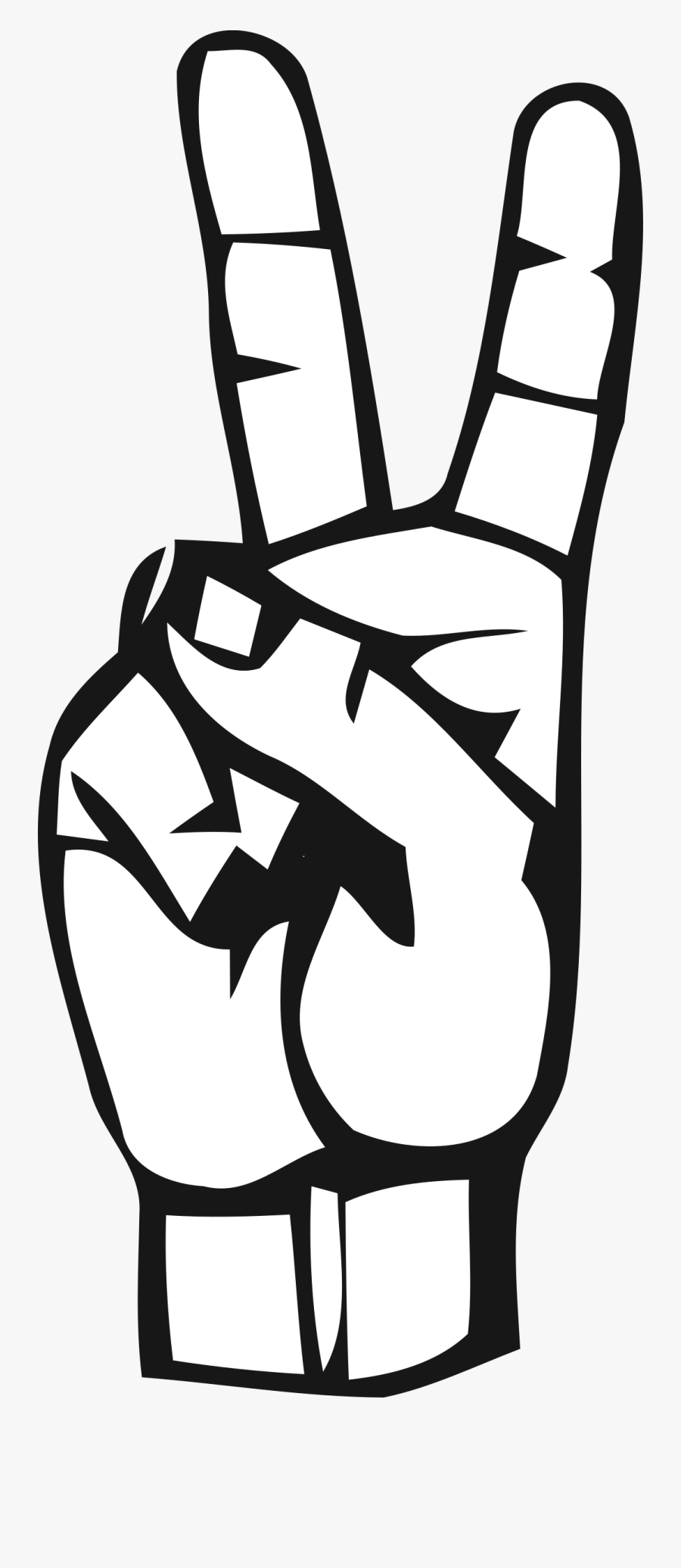 Deaf Alphabet 2 Clip Arts - Number 2 Sign Language Png, Transparent Clipart