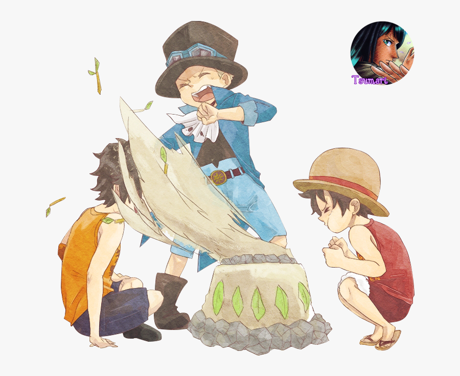 Transparent One Piece Luffy Png - Luffy X Ace X Sabo Cute, Transparent Clipart