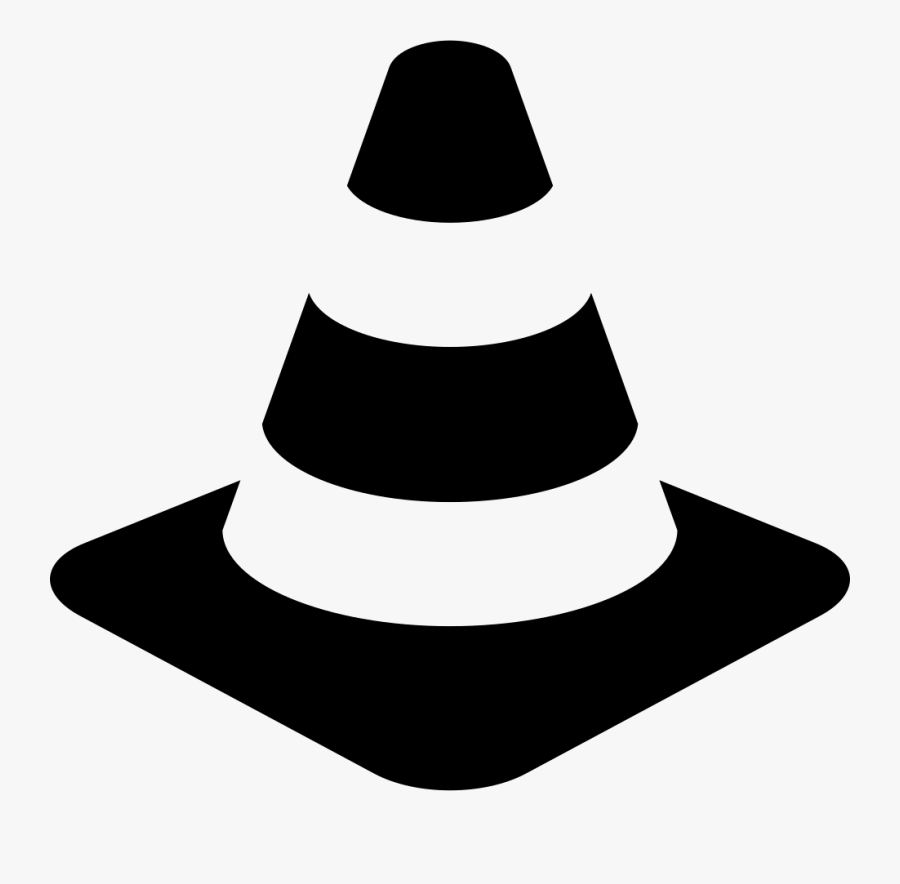Traffic Cone Black And White - Cone Icon, Transparent Clipart