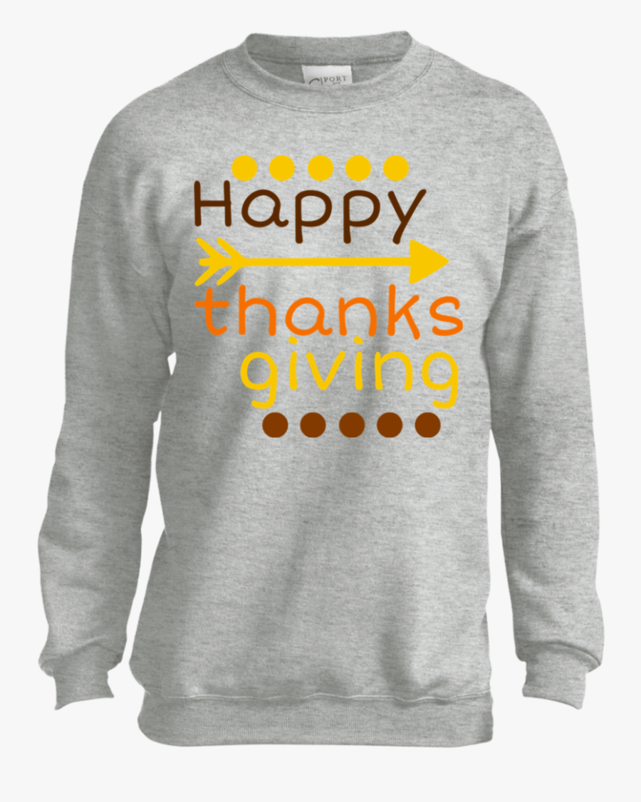 Turkey Thanksgiving Shirt Clipart - Crew Neck, Transparent Clipart