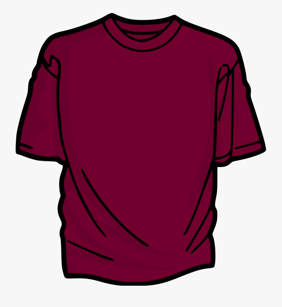 Shirt Clipart - Maroon T Shirt Clip Art, Transparent Clipart