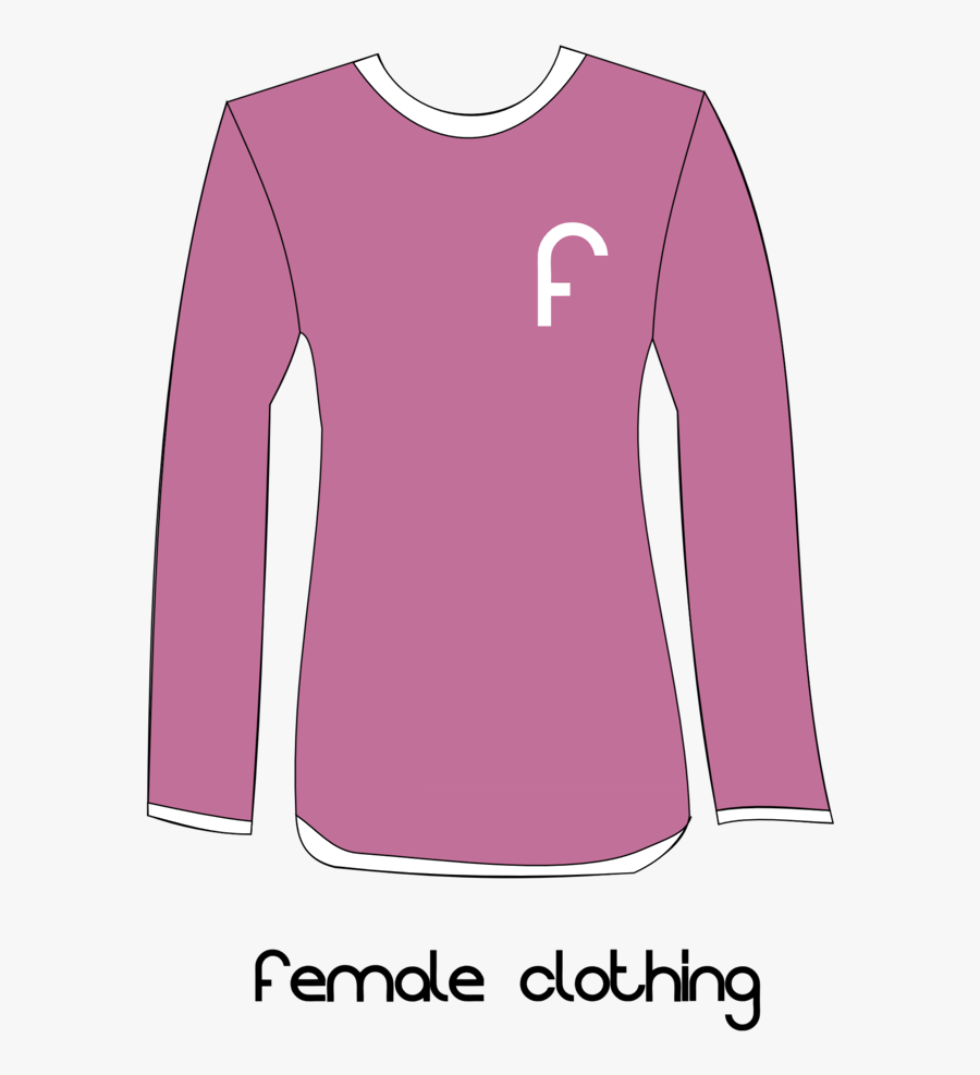 Pink,shoulder,neck - Ladies T Shirt Long Sleeve Vector Png, Transparent Clipart