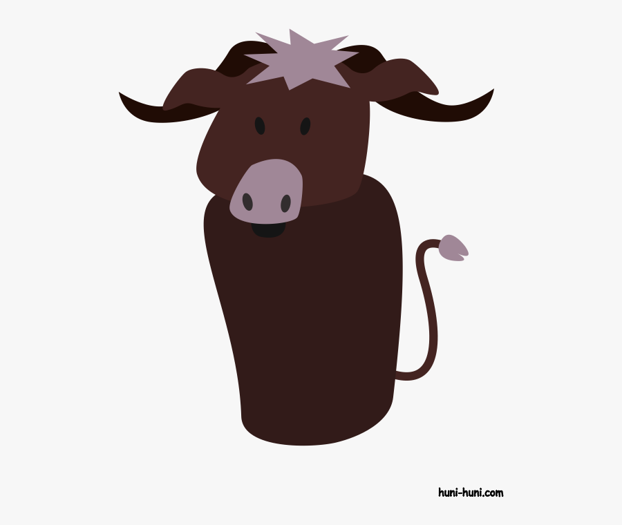 Huni Huni Flashcard Colored Kabaw Waterbuffalo Fingerpuppet - Buffalo Puppet, Transparent Clipart