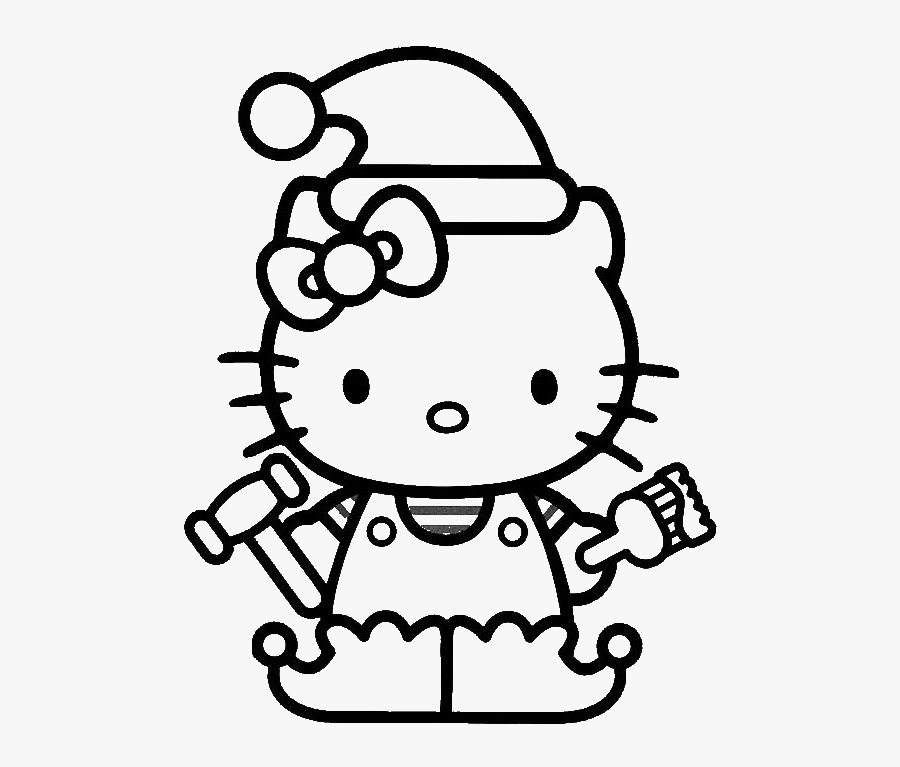 Paper Sheet Clipart Coloring Page - Hello Kitty Elf Coloring Pages, Transparent Clipart