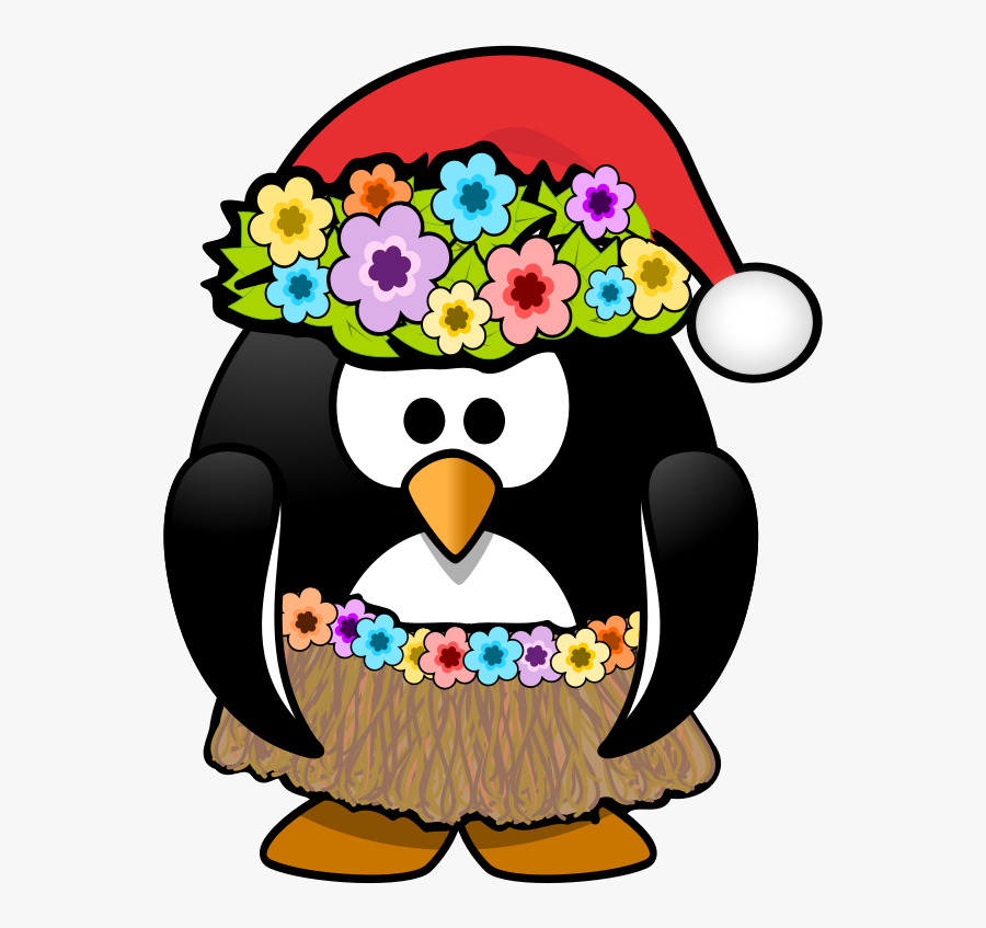 Christmas In July Penguin - Hawaiian Penguin, Transparent Clipart