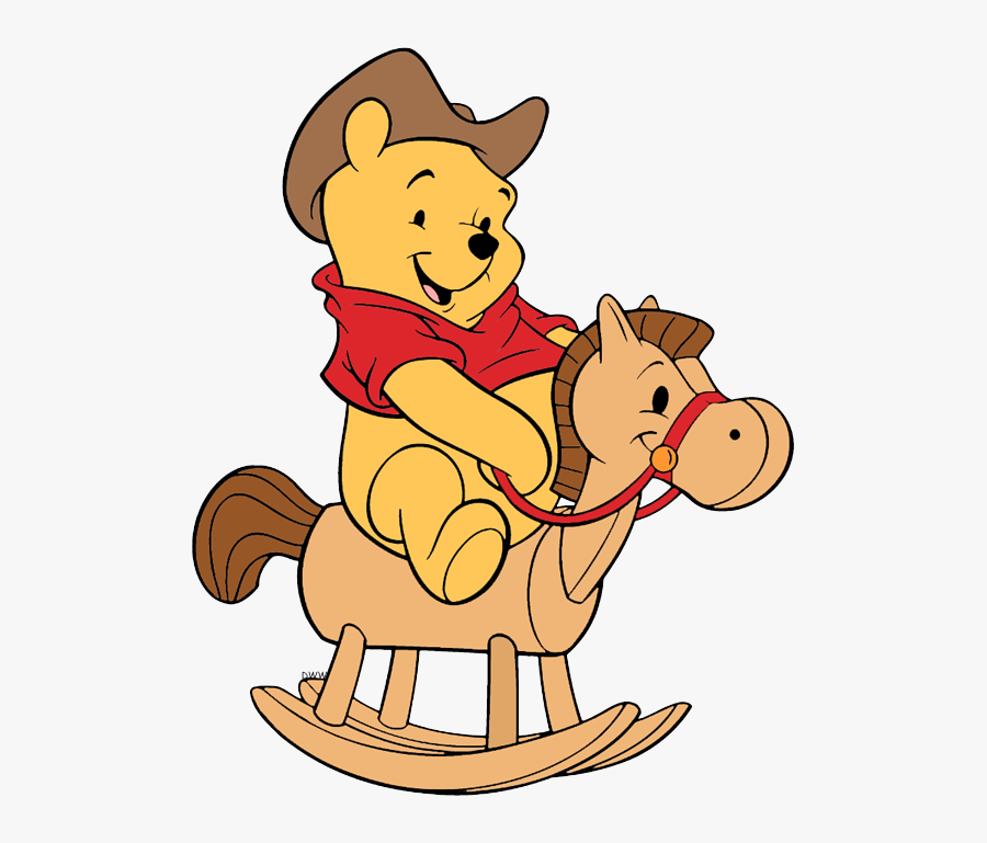 Winnie The Pooh Riding A Horse, Transparent Clipart