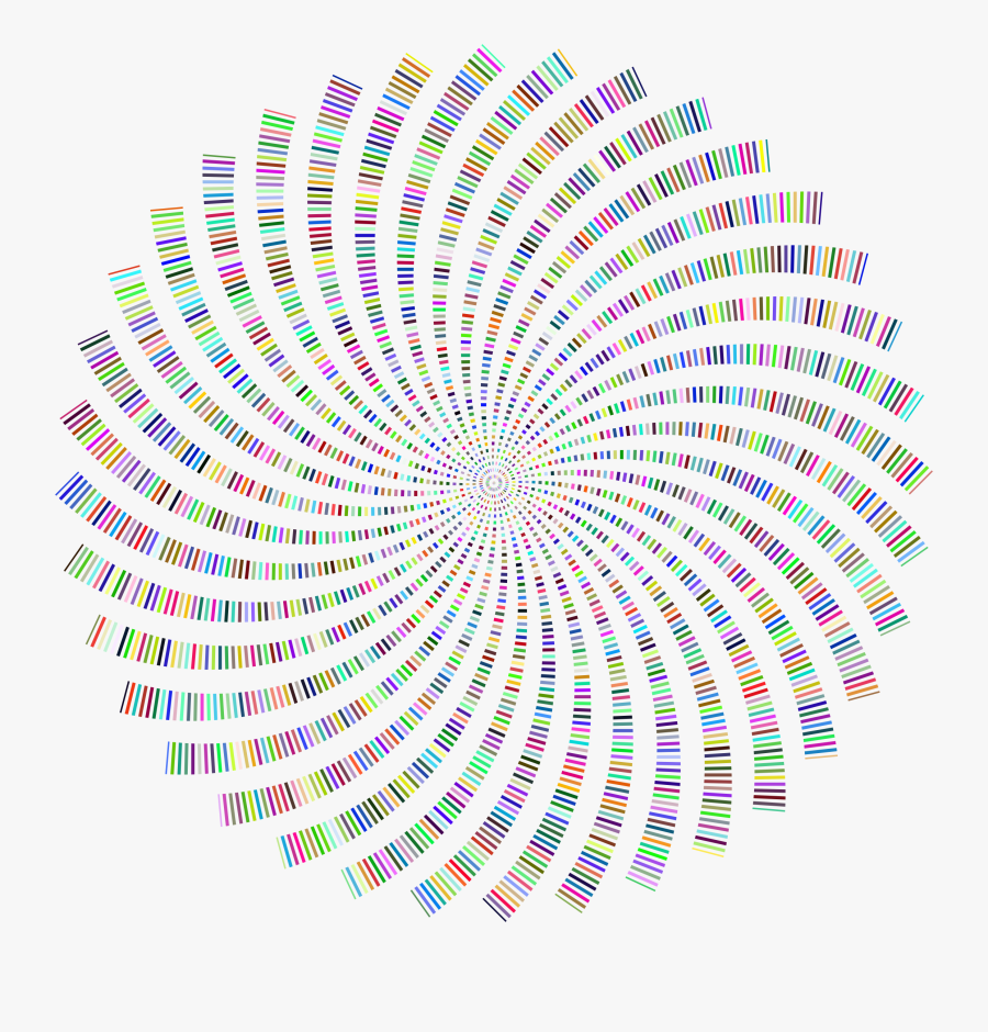 Striped Pinwheel Prismatic No Background Clip Arts - Unsur Seni Rupa Titik, Transparent Clipart