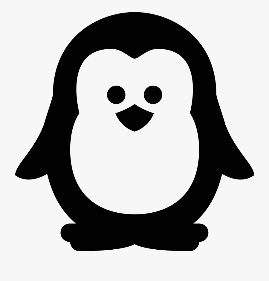 Christmas Penguin Icon - Penguin Images Black And White, Transparent Clipart