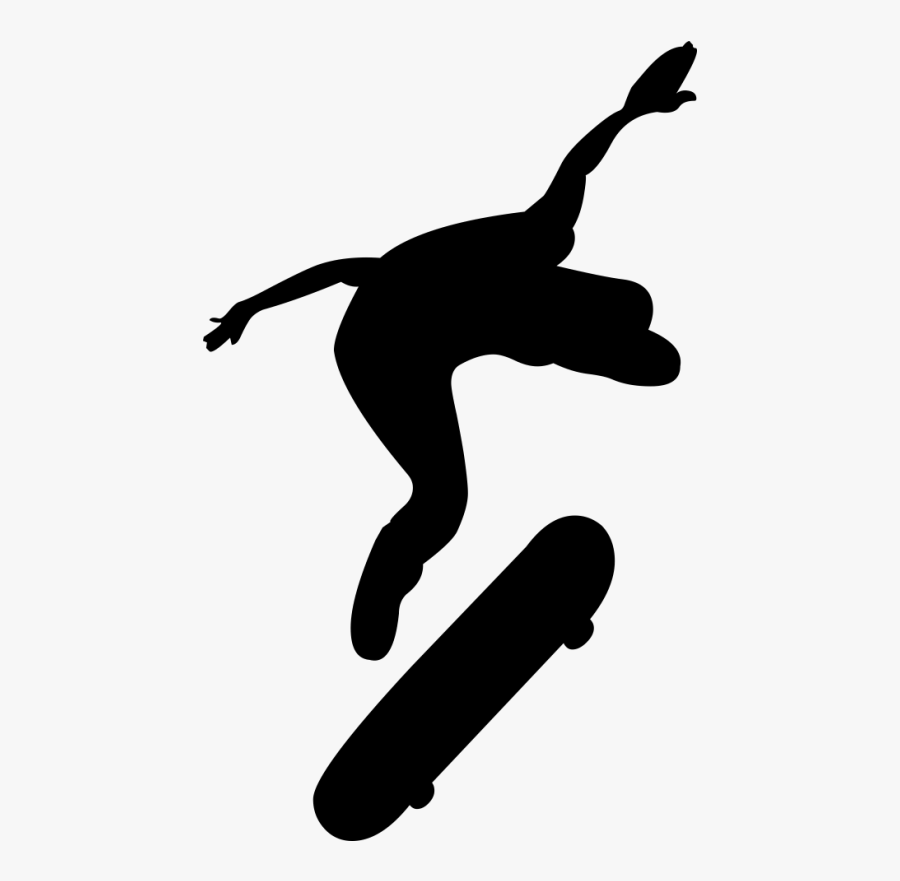 Skateboard Silhouette Finger Black Clip Art - Skate Extreme, Transparent Clipart