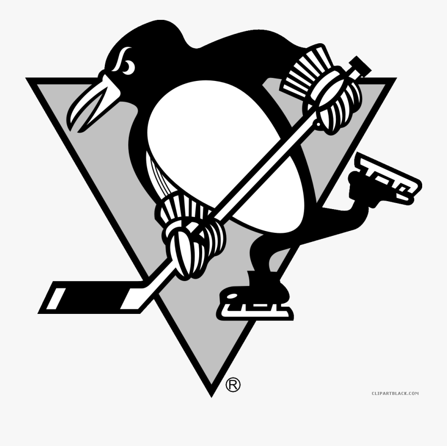 Penguin - Pittsburgh Penguins Black Logo, Transparent Clipart