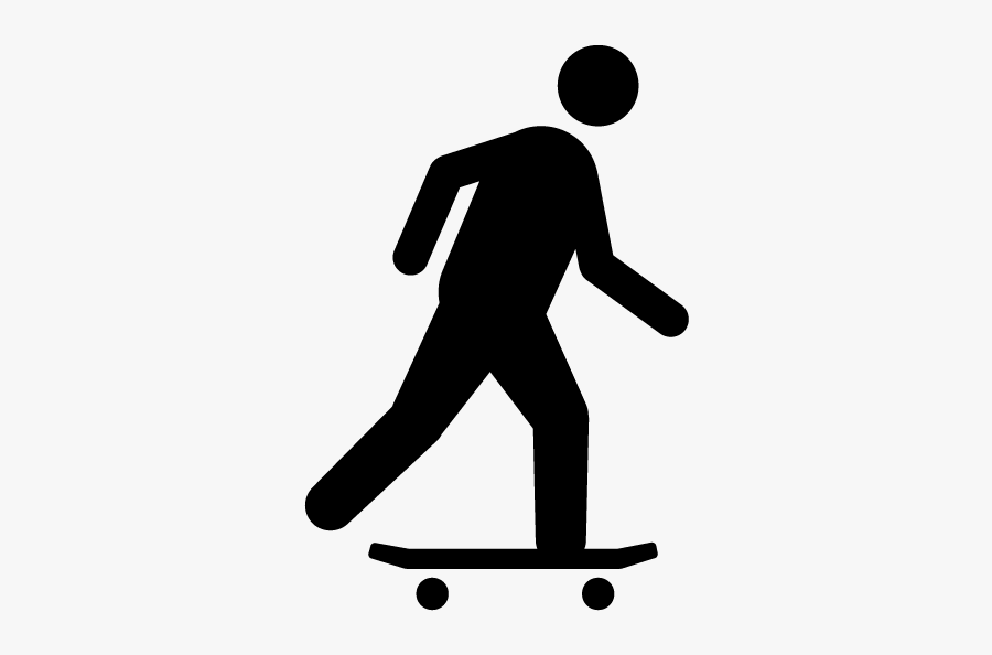 Skateboard Human Behavior Line Silhouette Clip Art - Silhouette Skateboard Clip Art, Transparent Clipart