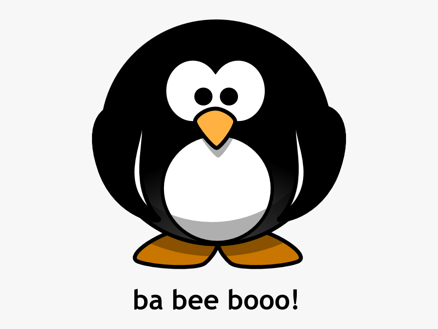 Round Cartoon Penguin, Transparent Clipart