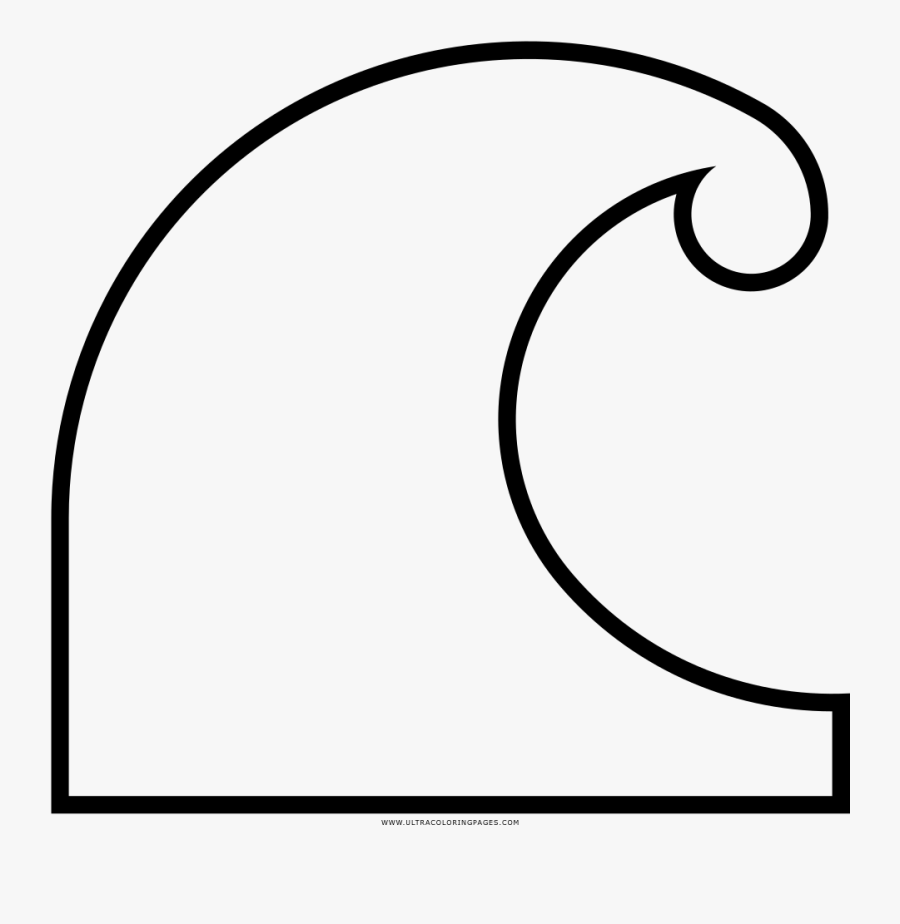 Transparent Tsunami Clipart - Line Art, Transparent Clipart