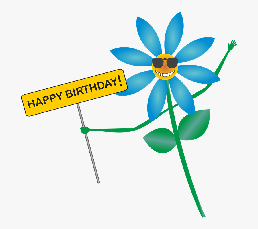 Transparent Free Clipart Birthday Wishes - Transparent Flower Png Transparent Happy Birthday Clip, Transparent Clipart