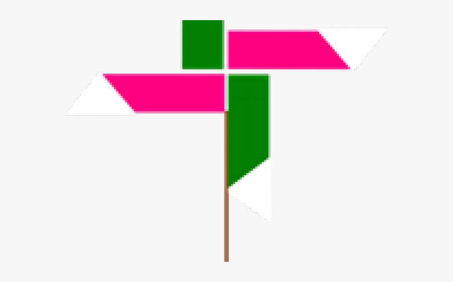 Pinwheel Outline Cliparts - Flag, Transparent Clipart