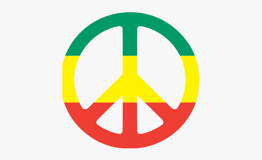 Rasta Peace Sign, Transparent Clipart