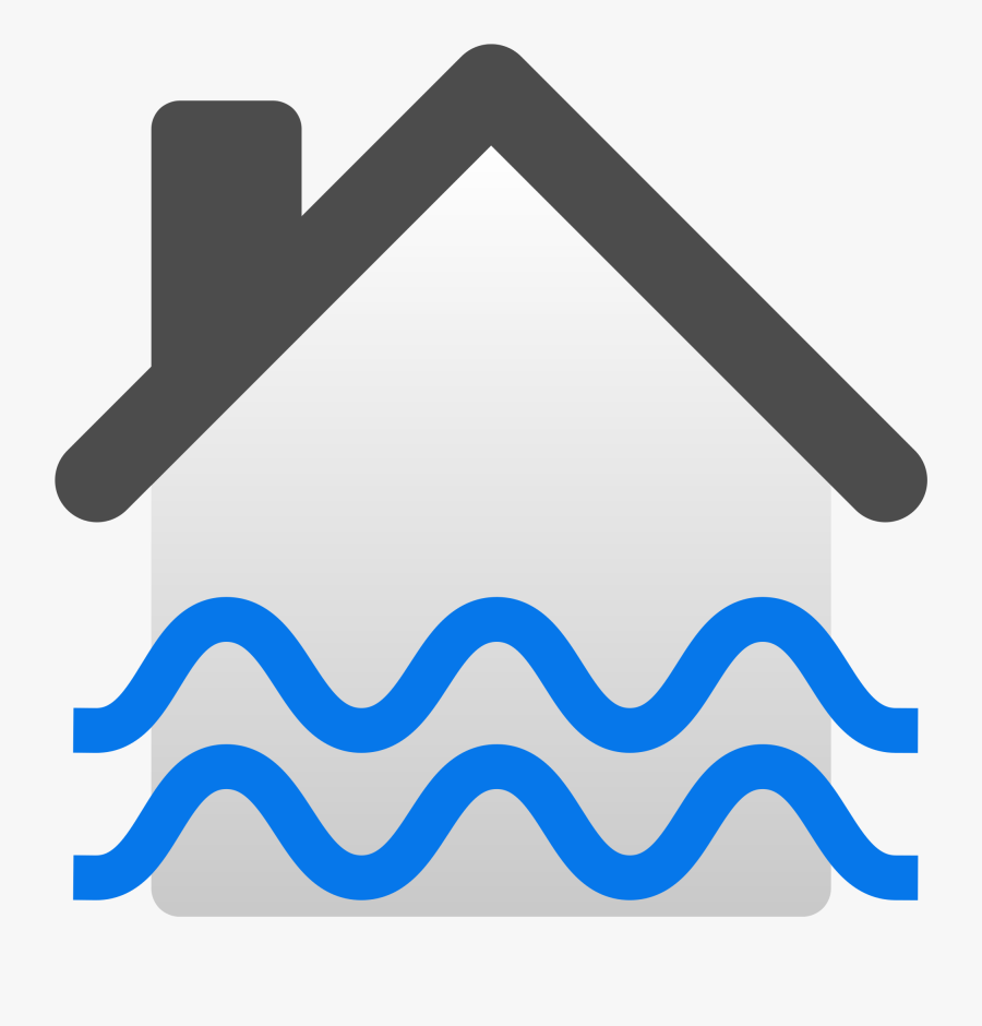 Flood Clip Art Free - Flooded House Icon, Transparent Clipart