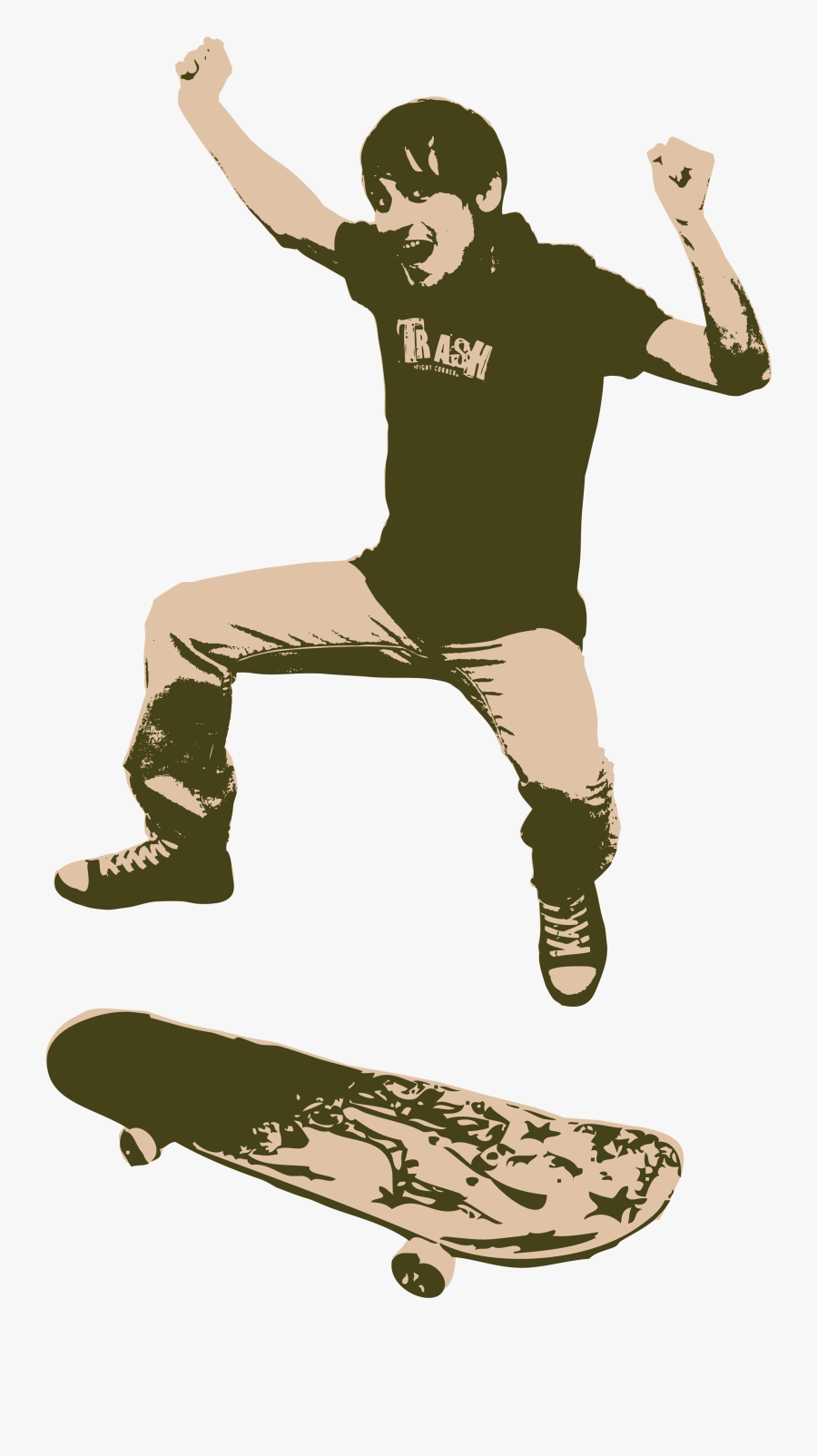 Skateboarder Clipart, Transparent Clipart