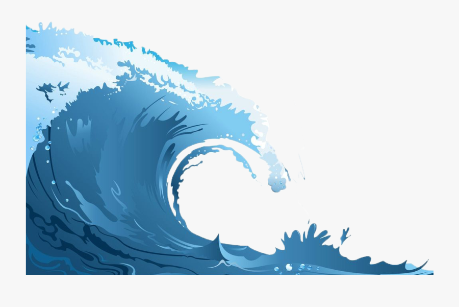 Wind Wave Sea - Cartoon Wave Png, Transparent Clipart