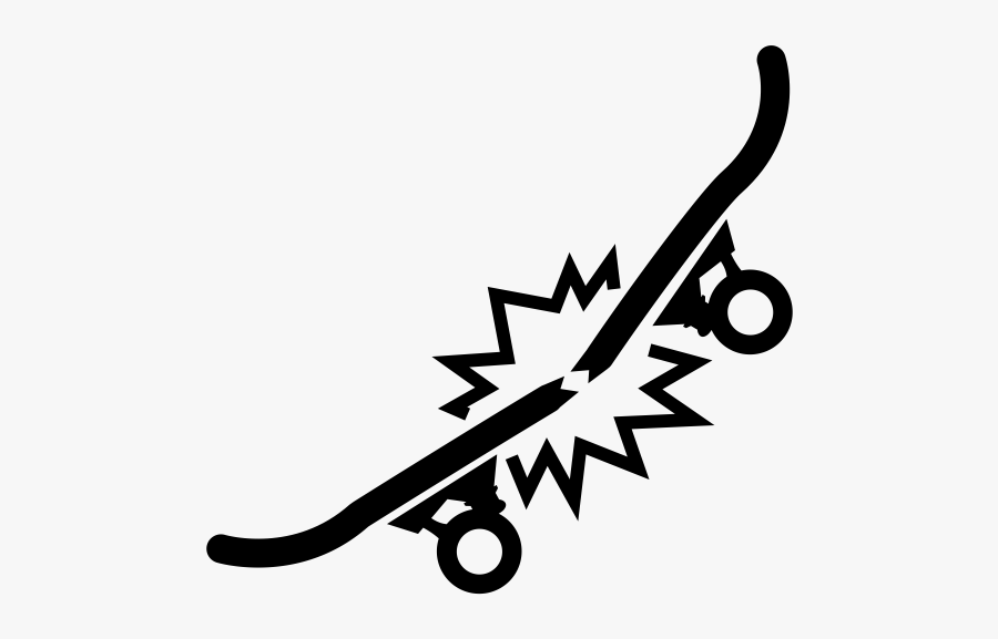 Banner Black And White Download What If You Have - Broken Skateboard Black And White, Transparent Clipart