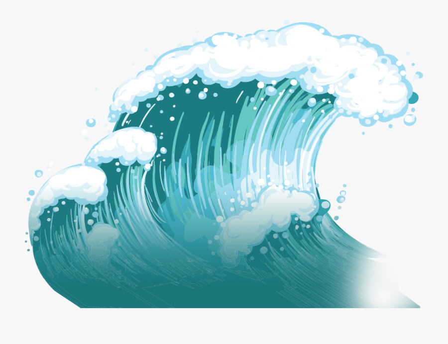 Wind Wave Dispersion Clip Art - Ocean Wave Transparent Background, Transparent Clipart