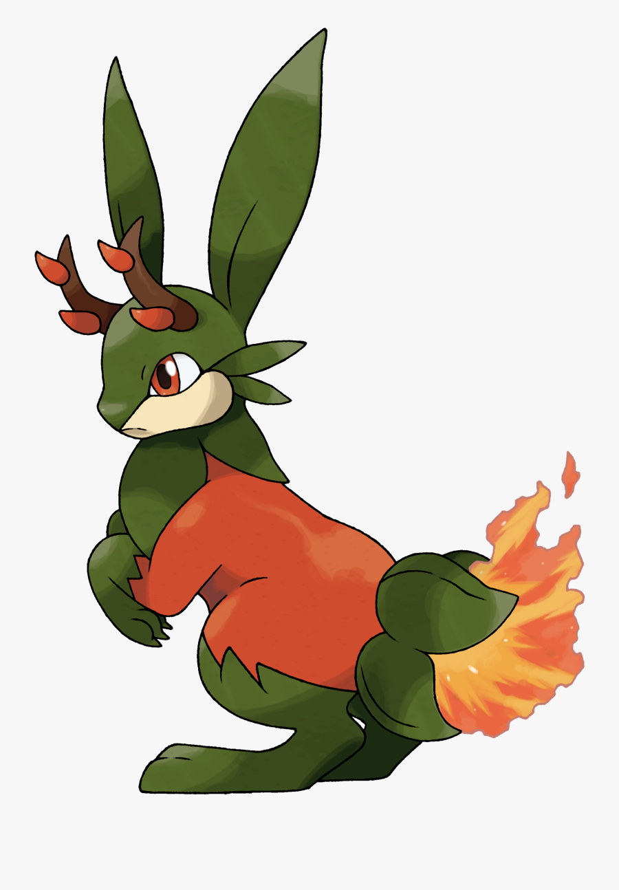 Pokemon Fire Grass Type Clipart , Png Download - Fire Grass Pokemon, Transparent Clipart