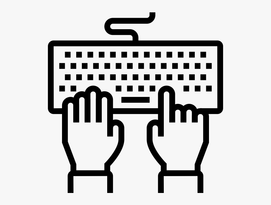 Adobe Software Keyboard Shortcuts - Hands On Keyboard Icon, Transparent Clipart