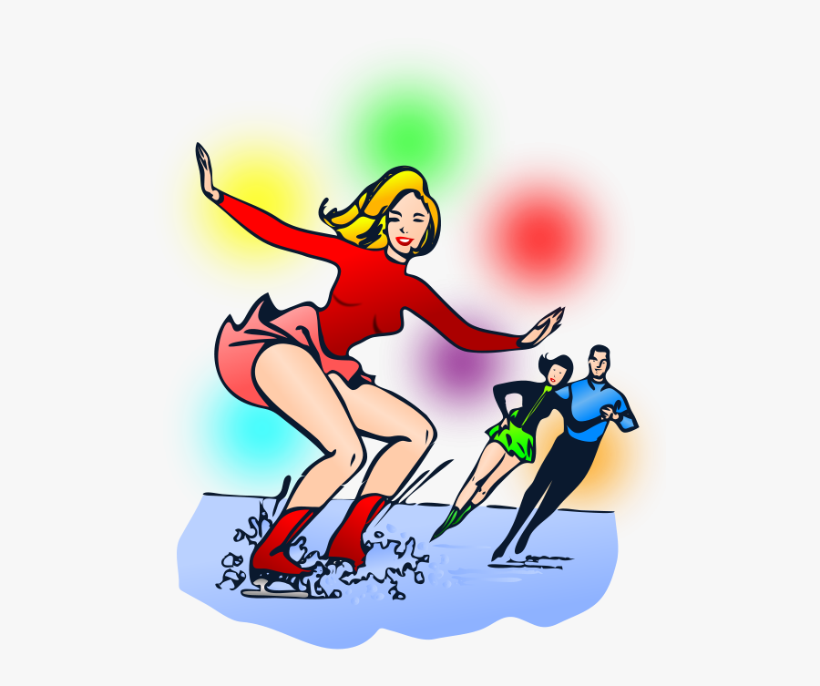Ice Skating - Ice Skating Drawing, Transparent Clipart