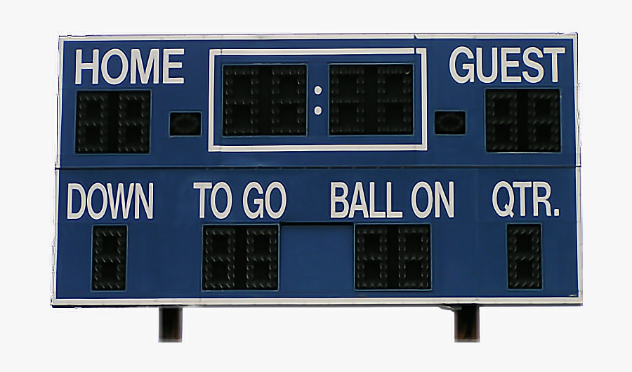 Transparent Blank Scoreboard Clipart - Blank Football Scoreboard Template, Transparent Clipart