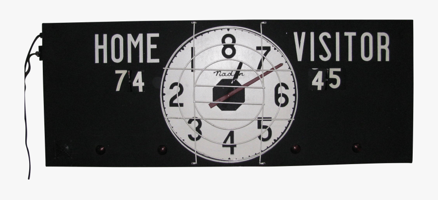 Vintage Basketball Scoreboard, Transparent Clipart