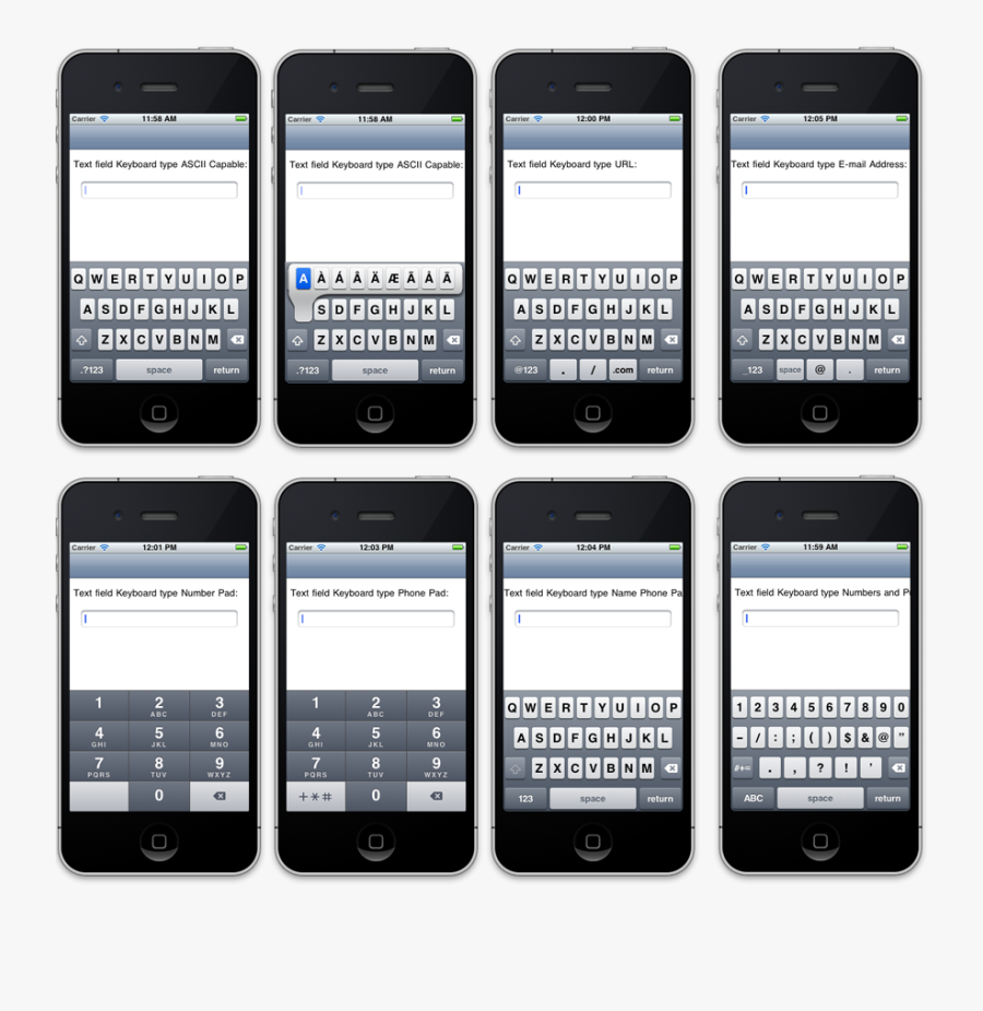 Iphone Keyboard Type - Ios All Keyboard Types, Transparent Clipart
